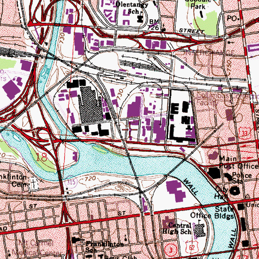 Topographic Map of Rural / Metro Corporation, OH