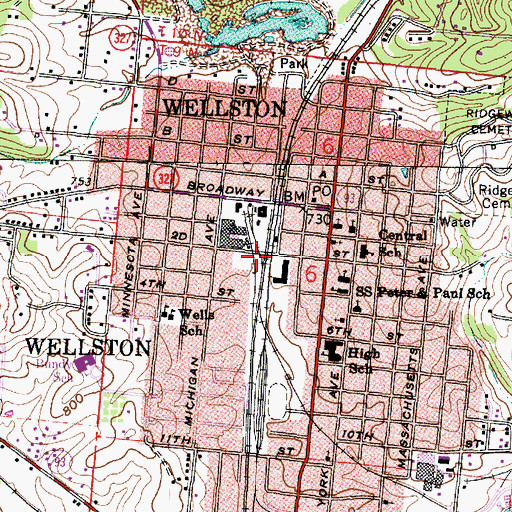 Topographic Map of Southeast Ohio Emergency Medical Services Station 8, OH