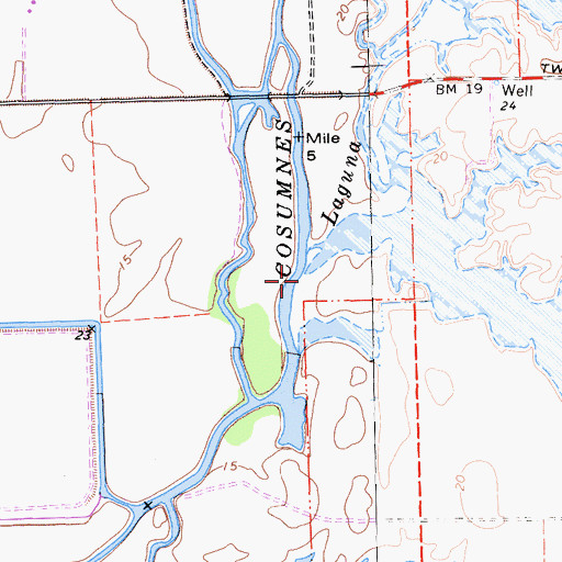 Topographic Map of Laguna, CA