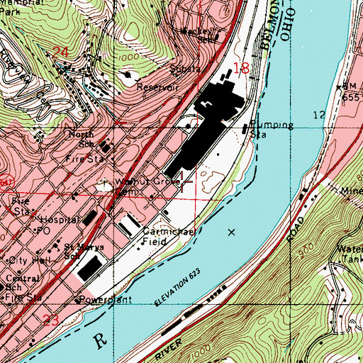 Topographic Map of Emergency Medical Transport Station 5, OH