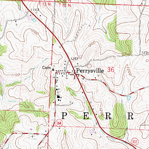 Topographic Map of Perry Township Squad, OH