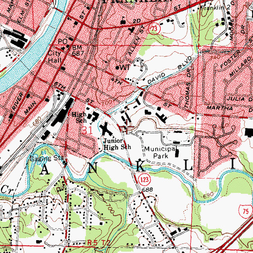 Topographic Map of Joint Emergency Medical Services, OH