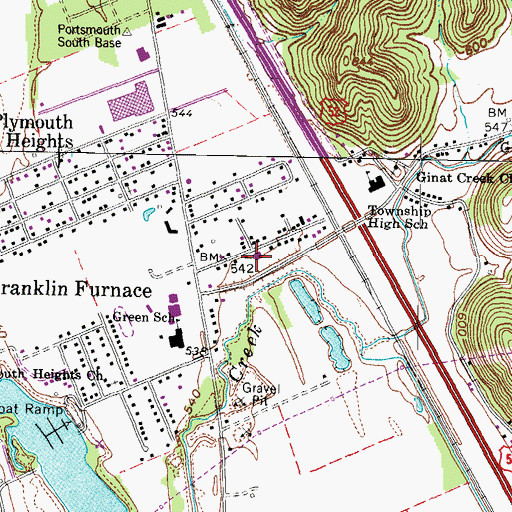 Topographic Map of Scioto Ambulance District Squad 8, OH