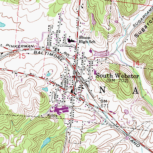 Topographic Map of Scioto Ambulance District Squad 7, OH