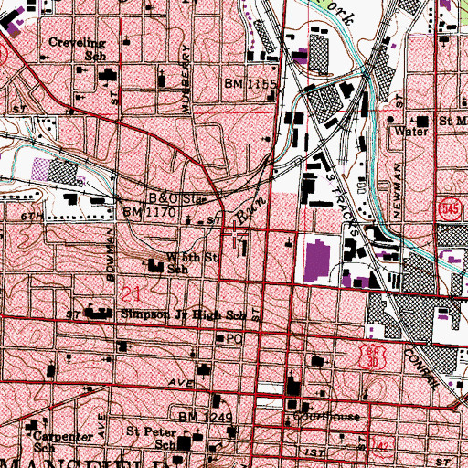 Topographic Map of Medic Response Ambulance Service, OH