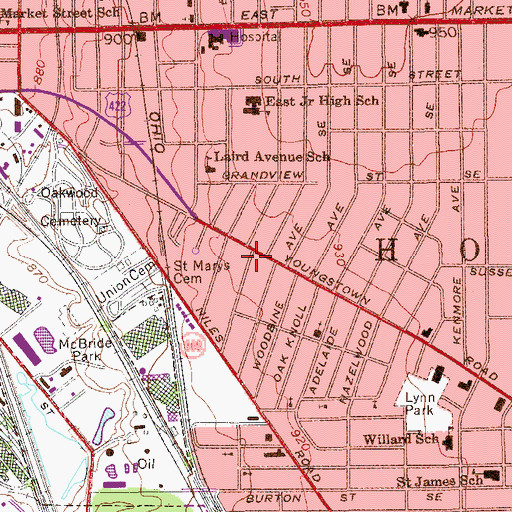 Topographic Map of Medstar Emergency Medical Services and Transport, OH