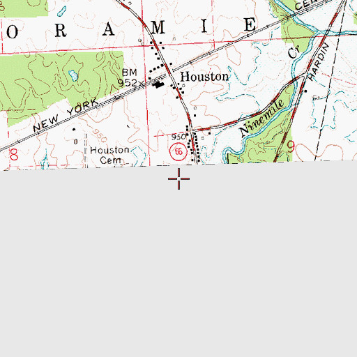 Topographic Map of Houston Rescue Squad, OH
