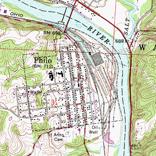 Topographic Map of Harrison Township Emergency Medical Services, OH