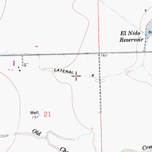 Topographic Map of Lateral Five, CA