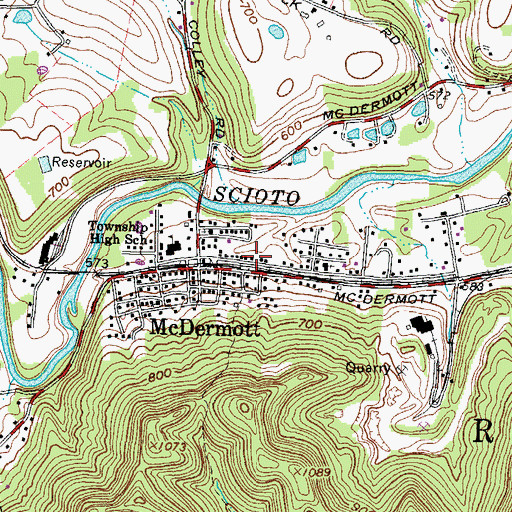 Topographic Map of Scioto Ambulance District Squad 2, OH