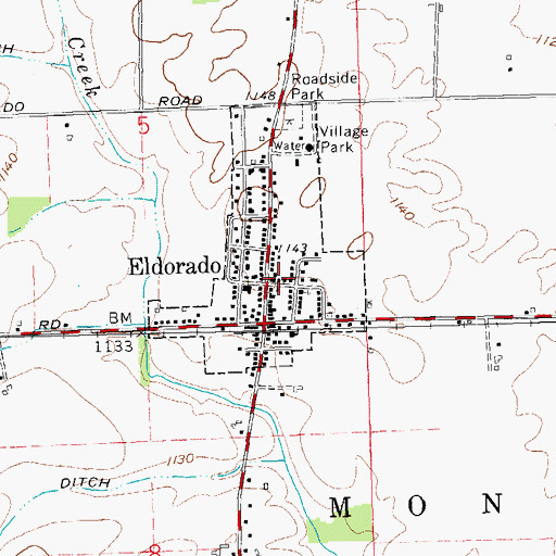 Topographic Map of North Central Ambulance District, OH