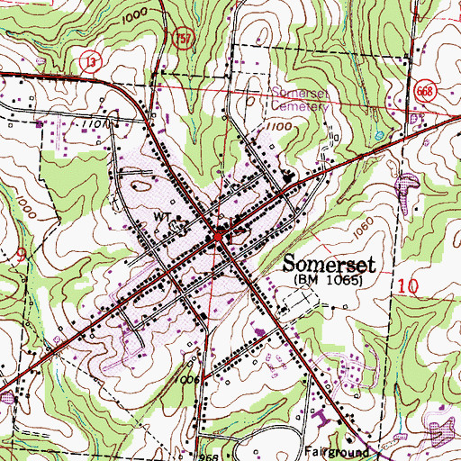 Topographic Map of Somerset Emergency Medical Services, OH