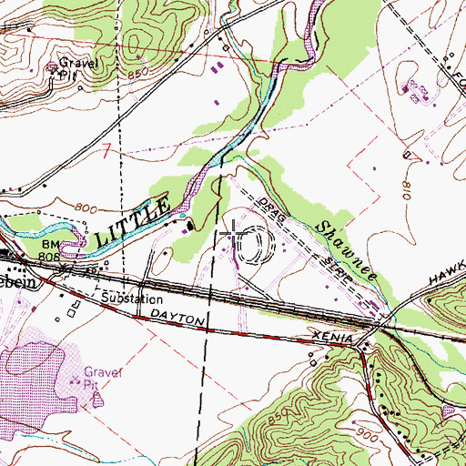 Topographic Map of Kil - Kare Raceway Emergency Medical Services, OH