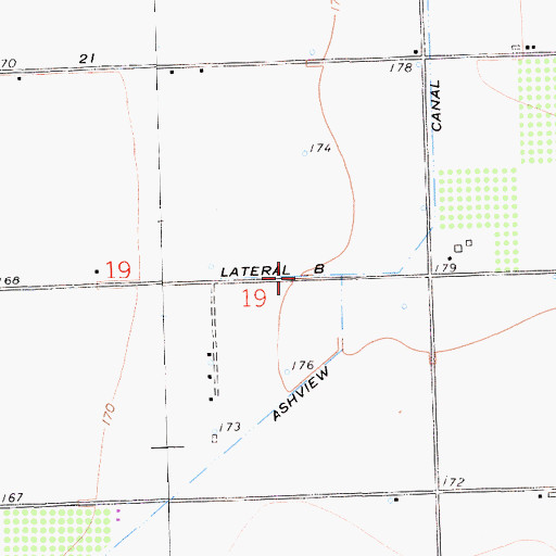 Topographic Map of Lateral B, CA