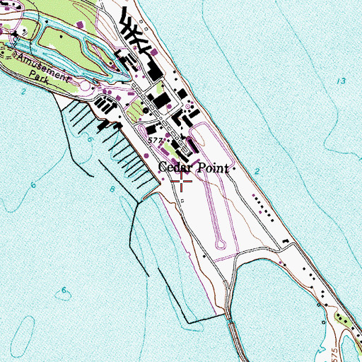 Topographic Map of Cedar Point Emergency Medical Services, OH