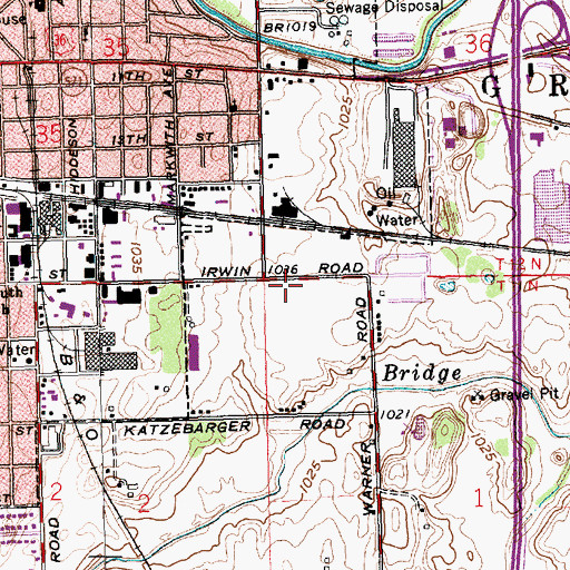 Topographic Map of Greenville Area Rescue, OH