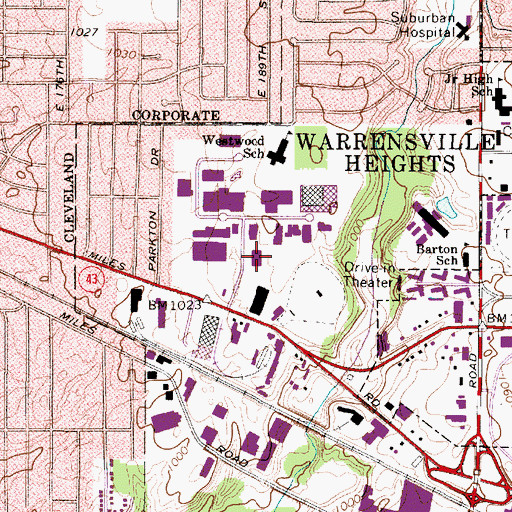 Topographic Map of Physicians Medical Transport Team, OH