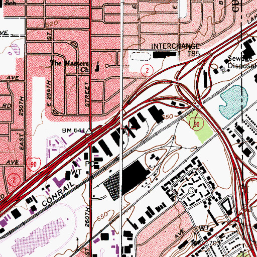 Topographic Map of Ohio Ambulance, OH