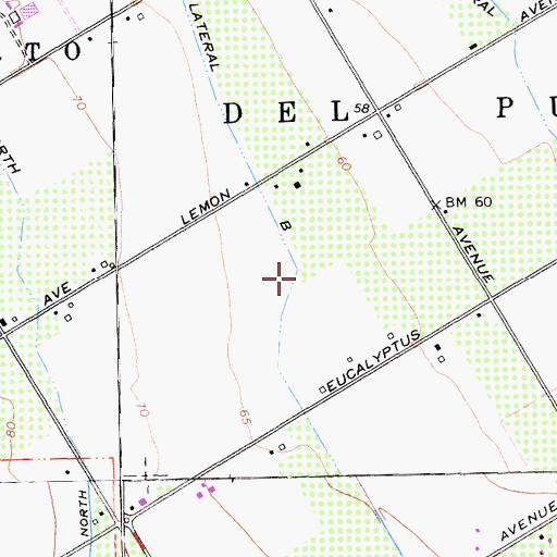 Topographic Map of Lateral B, CA