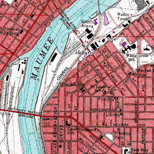 Topographic Map of Medcorp Emergency Medical Services, OH