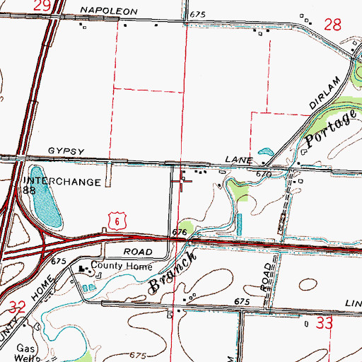 Topographic Map of Mid - County Ambulance 120, OH