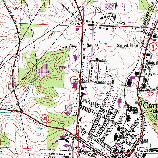Topographic Map of EMT Ambulance, OH