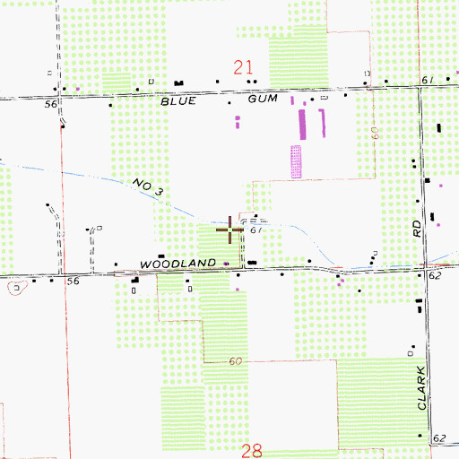 Topographic Map of Lateral Number Three, CA