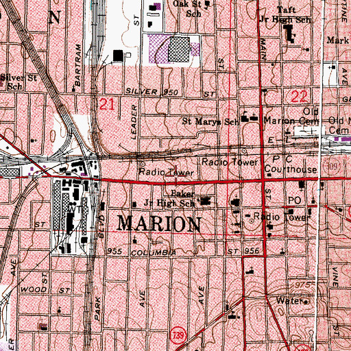 Topographic Map of Stofcheck Ambulance Service, OH
