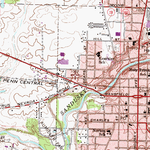 Topographic Map of Medcorp Emergency Medical Services, OH