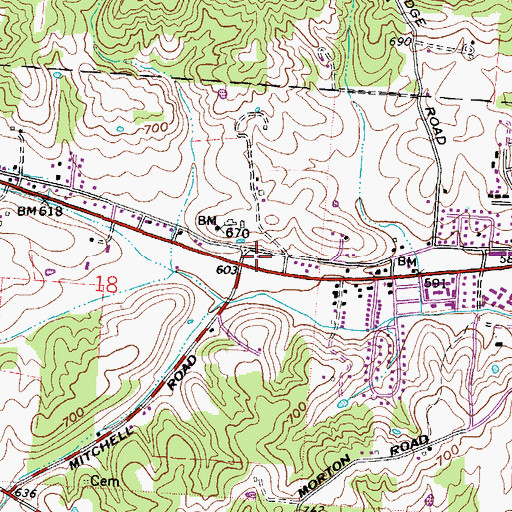 Topographic Map of Life Ambulance, OH