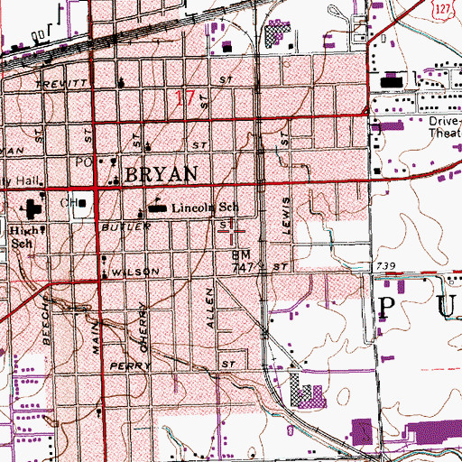 Topographic Map of Williams County Emergency Medical Services Medic 2, OH