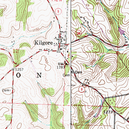 Topographic Map of Kilgore Squad, OH