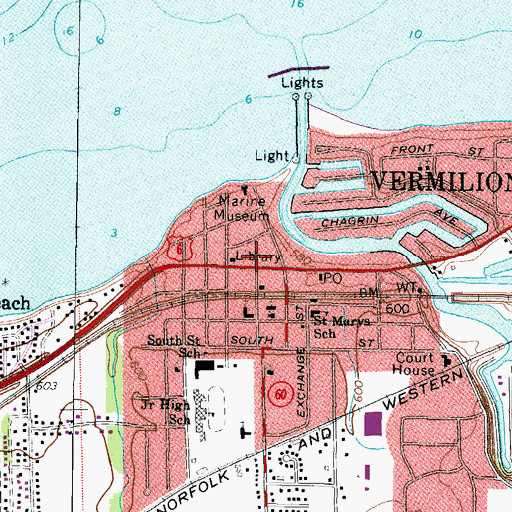 Topographic Map of North Central Emergency Medical Services, OH