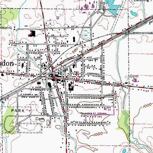 Topographic Map of New London Emergency Medical Services, OH