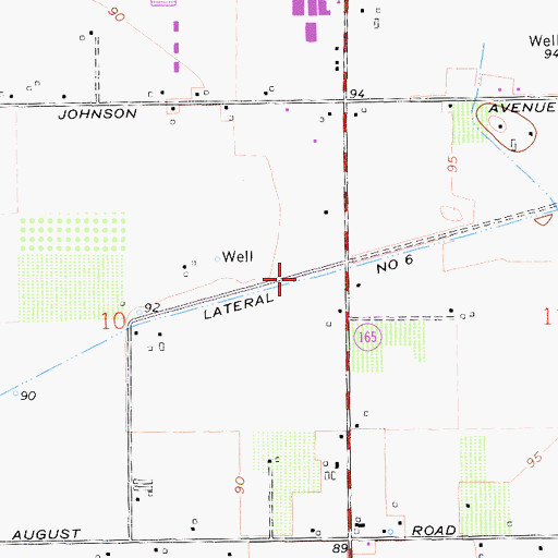 Topographic Map of Lateral Number Six, CA