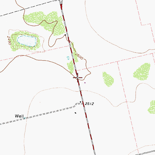 Topographic Map of Howard County Volunteer Fire Department Lomax, TX