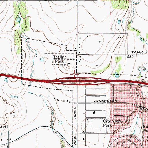 Topographic Map of Wichita Falls Fire Department Station 7, TX