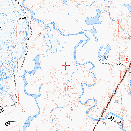 Topographic Map of Los Banos Creek, CA