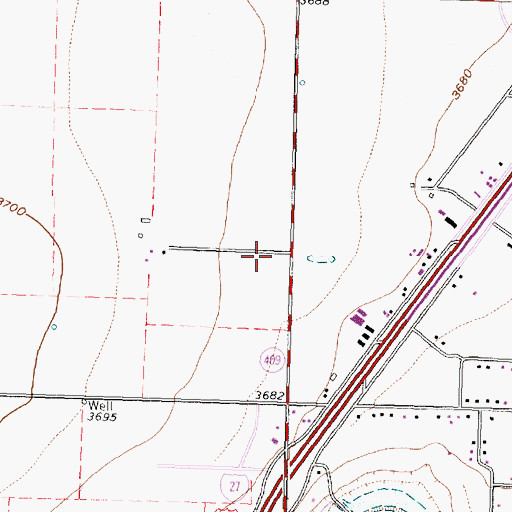 Topographic Map of Amarillo Fire Department Station 3, TX