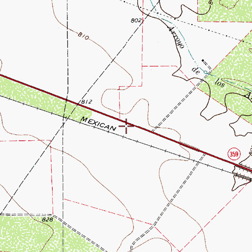 Topographic Map of Quad City Volunteer Fire Department and Emergency Medical Services, TX