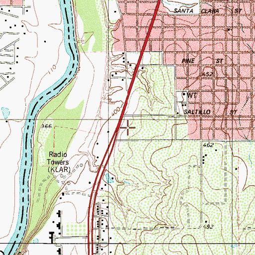 Topographic Map of Laredo Fire Department Station 2, TX