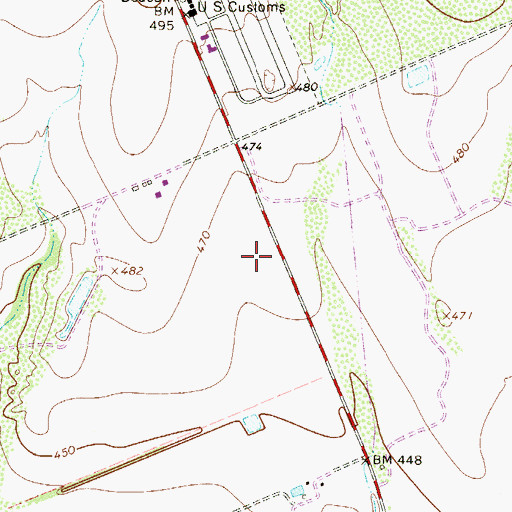 Topographic Map of Laredo Fire Department Station 9, TX