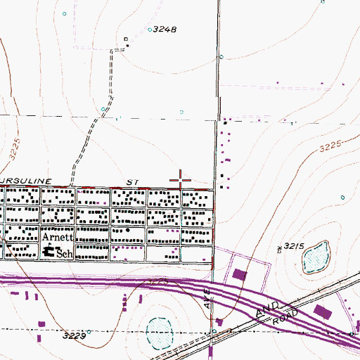 Topographic Map of Lubbock Fire Department Station 2 Training Facility, TX