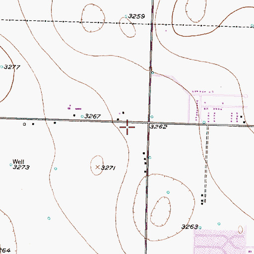 Topographic Map of Lubbock Fire Department Station 13, TX