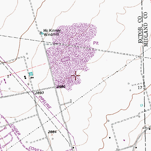 Topographic Map of Odessa Fire Department Station 5, TX