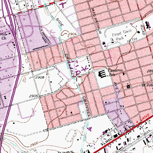 Topographic Map of Odessa Fire Department Station 7, TX