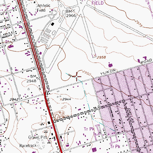 Topographic Map of Odessa Fire Department Station 8, TX