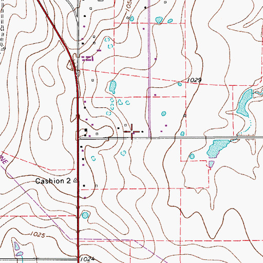 Topographic Map of Friberg - Cooper Fire Department, TX