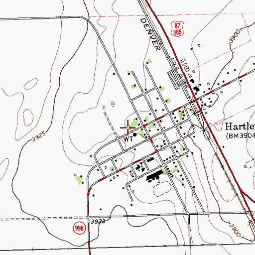 Topographic Map of Hartley Fire / EMS, TX