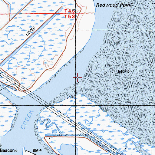 Topographic Map of Redwood Creek, CA